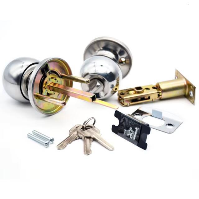 587 Tubular Set Door Lock Ball Knob Entry Stainless Steel 201/304