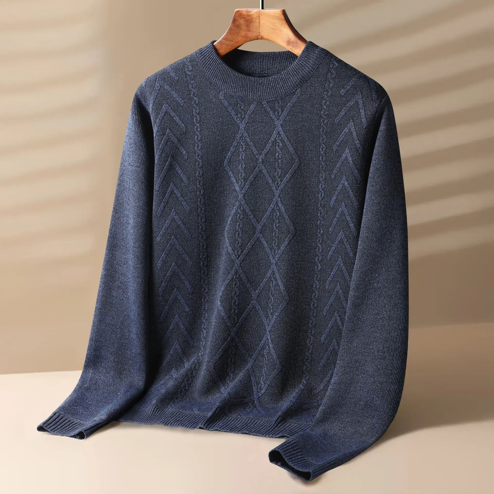 Autumn Cashmere Sweater Men O Neck Thick Warm Mens Sweaters Knitted Pullovers for Male Youth Slim Knitwear Man Sweater 250806