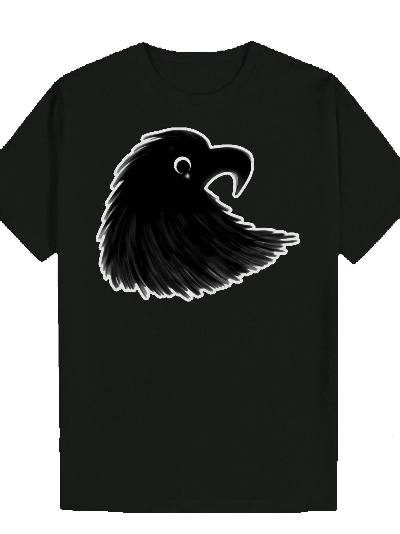 Funny Short Sleeve Graphic Fashion Print Summer Black T-Shirt Series Essential Y2K Anime Inappropriate Horror Dark Humor Band Theme Men's Gift f0