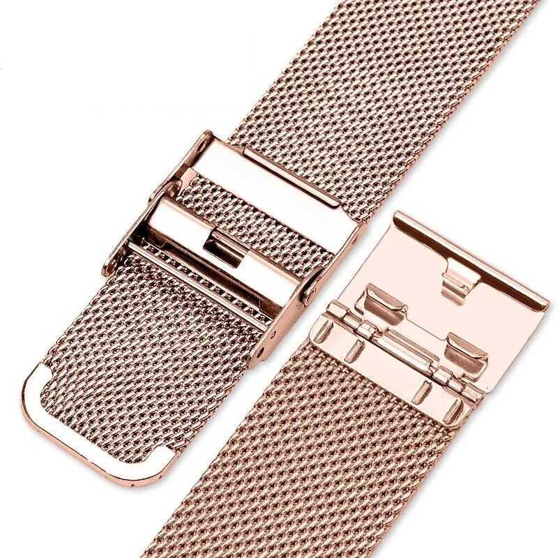 8mm 10mm 12mm 14mm 15mm 16mm 20mm 24mm Stainless Steel Watch Strap Straight End Bracelet Mesh Buckle Milanese Loop Band W250811