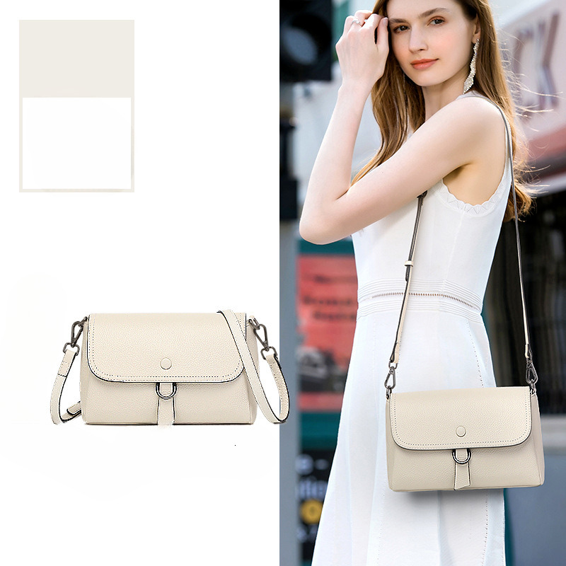 Casual leather bag, trendy and fashionable women's simple multifunctional crossbody bag large capacity soft leather shoulder bag designer bag
