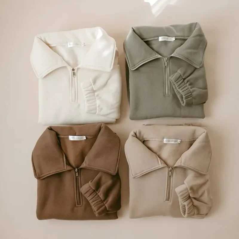 100% Cotton Children Clothes Sets Kids Sportswear Suits for Children Warm Autumn Winter Fleece Sweatshirt + Pant Kids Boy Girl Outfit Z250811