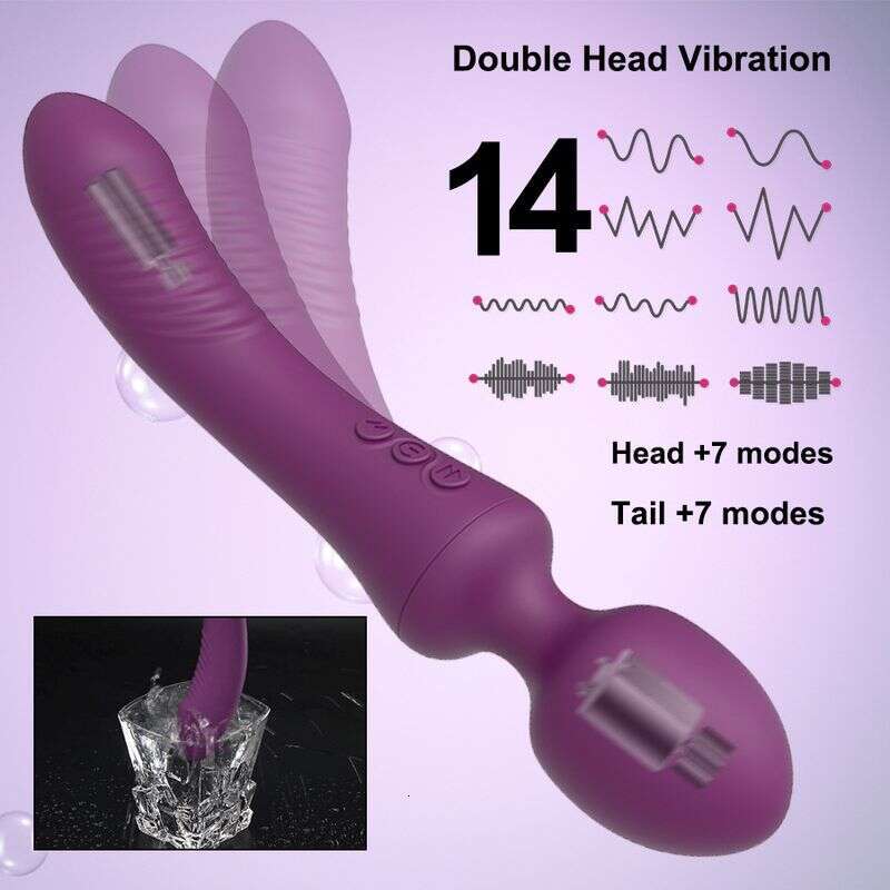 2023USB AM56 Double Charging Head Strong Vibrating AV Vibrator Female G-Spot Masturbating Orgasm Anal Se 2024