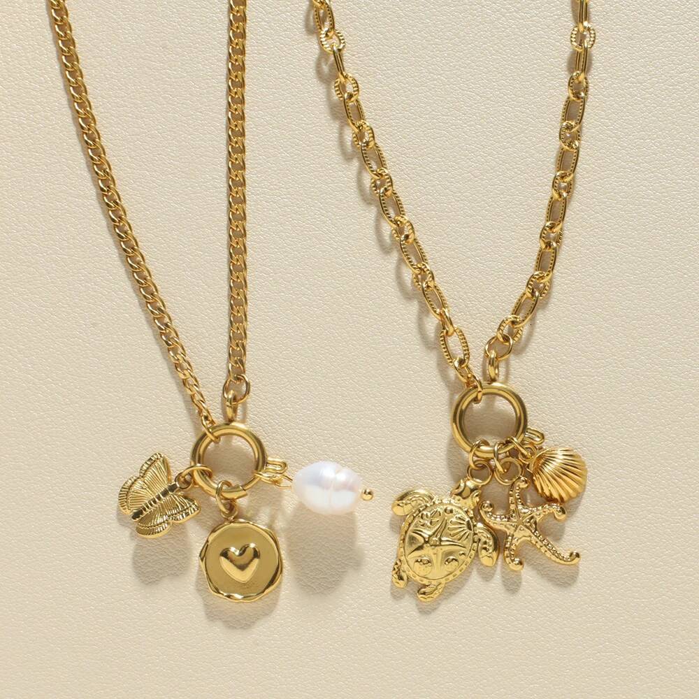 Fashion Cuban/Paperclip Chain Necklace Women Stainless Steel Mix Open Circle Spring Snap Clasp for DIY Jewelry Pendant