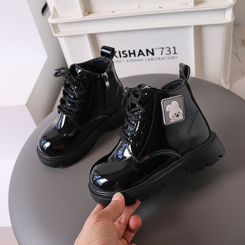 Kids Fashion Rabbit Boots Winter Autumn Soft Sole Zipper Cute Cartoon Design Short Girls Shoes Toddler Ankle Boots Sizes 21 - 30