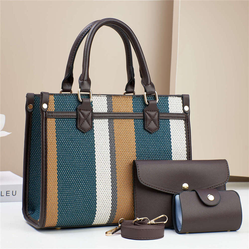 dhessentials 2024 Versatile Spring Large New Single Shoulder Crossbody Bag Handheld Women's Three-Piece Set