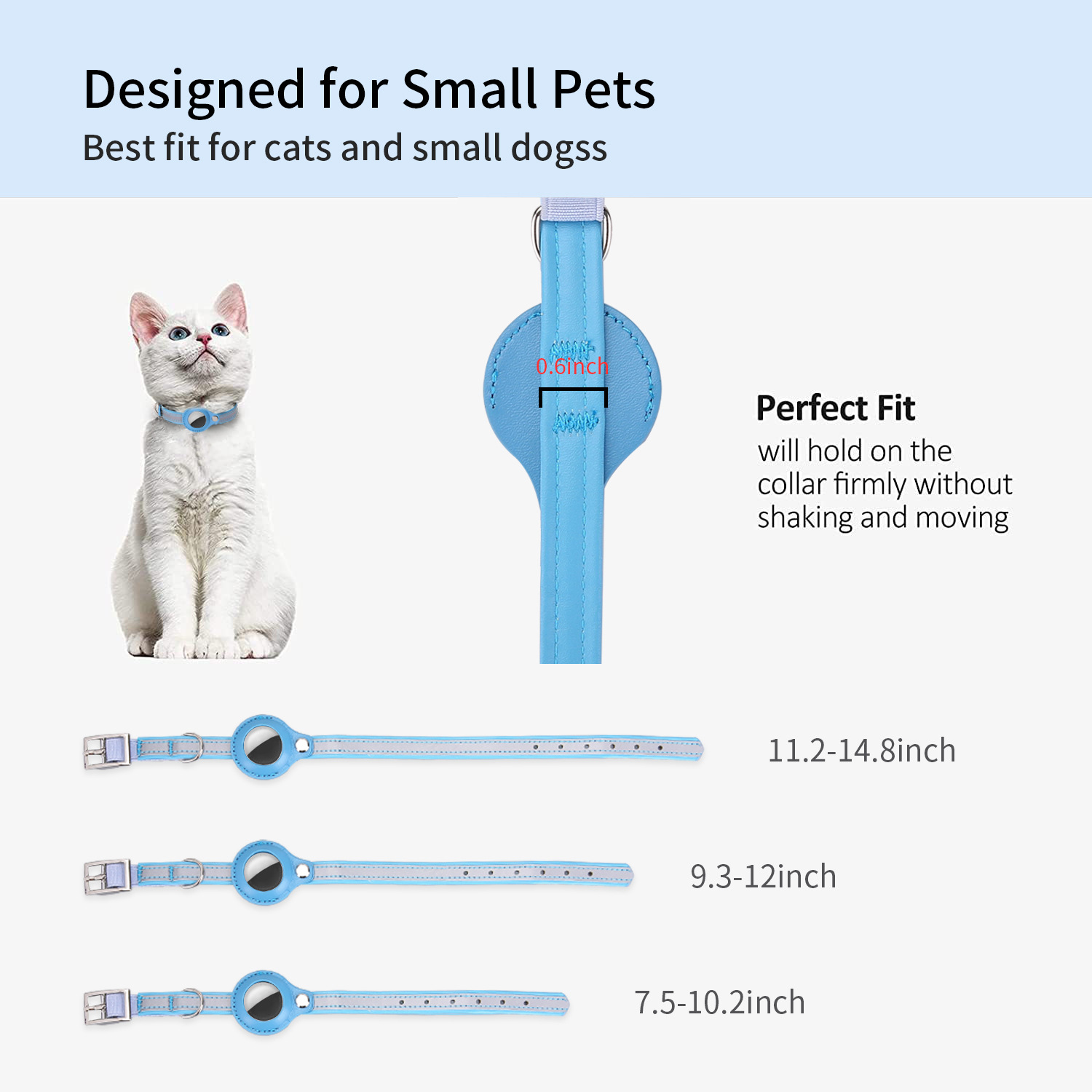 New pet cat positioning collar anti-lost reflective tracking collar