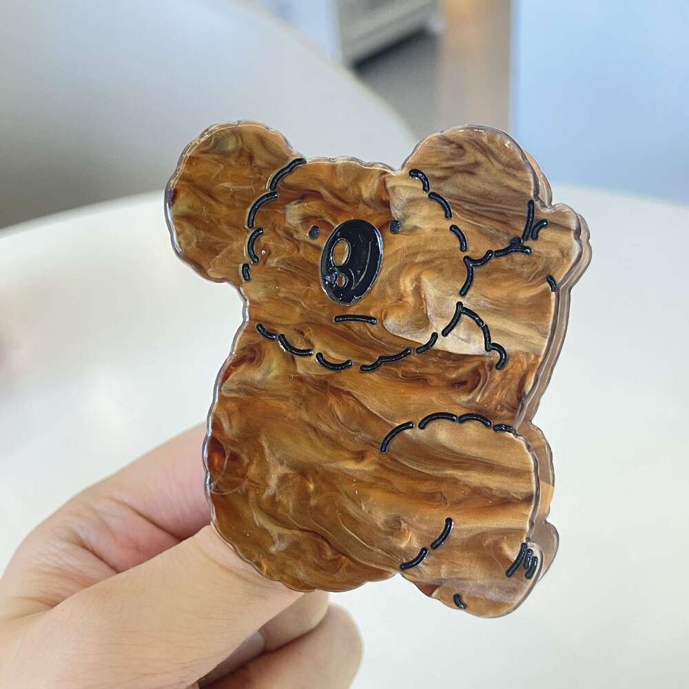 New Acrylic Koala Claw Cute Cartoon Hair Tree Bag Bear Hairpin Animal Style Girl Shark Clip