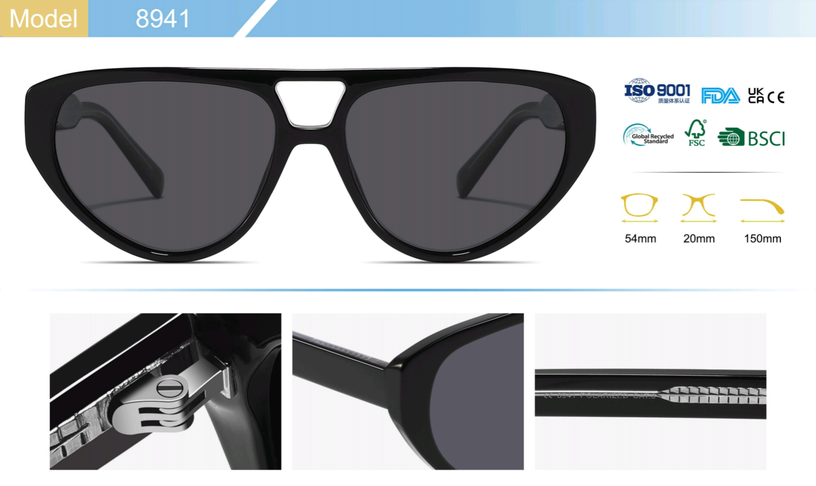Modern square sunglasses chic stainless steel frames gentlemen's ladies polarized lenses UV protection flexible hinges daily wear shopping pj2