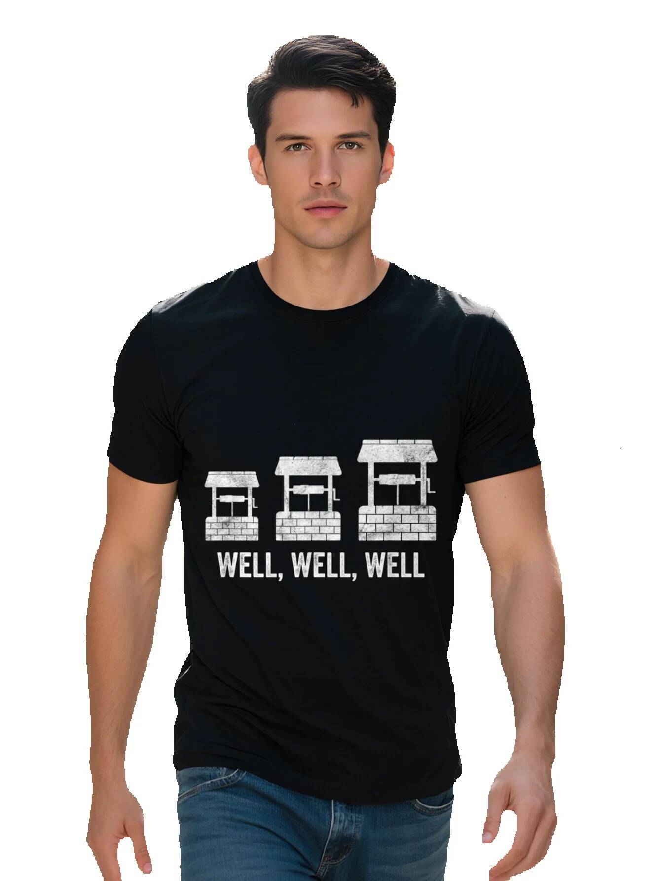 Men's T-shirt g Cotton Funny Visual ing Well Dad Joke Pun T Shirt 4fafa