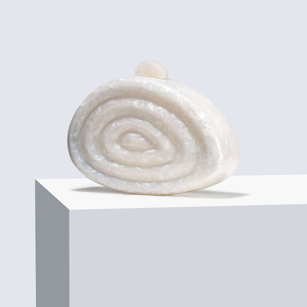 Women's New Shell Press Acrylic Evening Single Shoulder Crossbody Wedding Banquet Clutch Bag