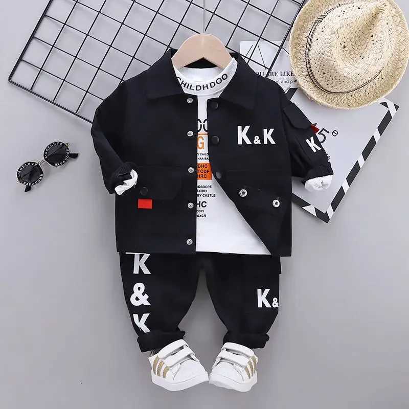 Autumn Children Clothes Kids Boys Jacket Suit T-Shirt Pants 3Pcs/sets Spring Kids Infant Clothing Toddler Sportswear 0-4 Years Z250811
