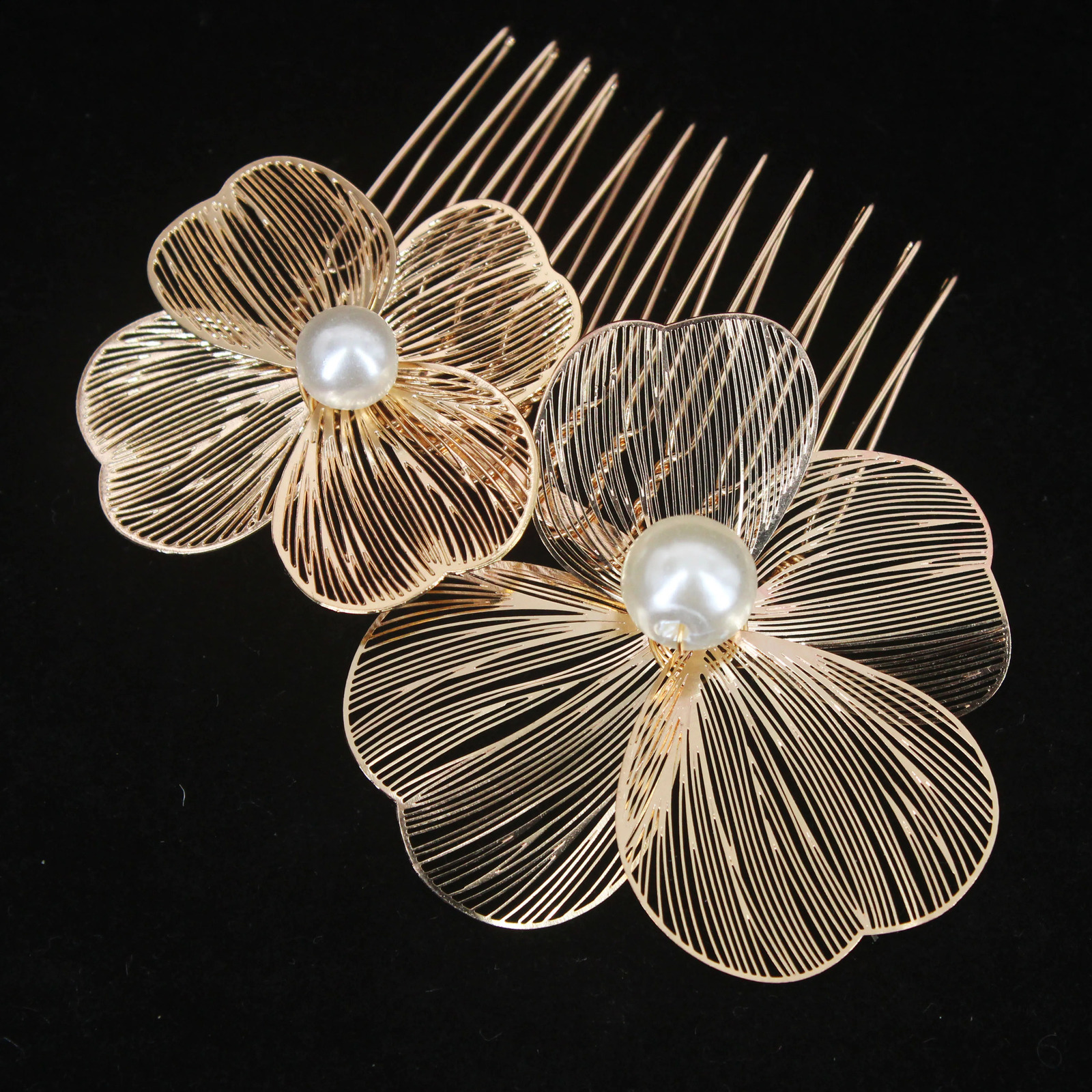 2PCS Bridal Headdress Handmade Flower Pearl Hair Comb Pins Wedding Styling Jewelry Fashion Insert Accessories Gifts 250804
