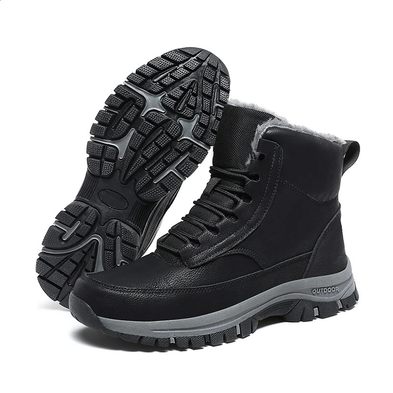 Snow Boots Men Lace Up Mens Shoes Breathable Winter Boots For Men Casual Men Shoe Waterproof Ankle Boots Footwear Work Shoes 250805