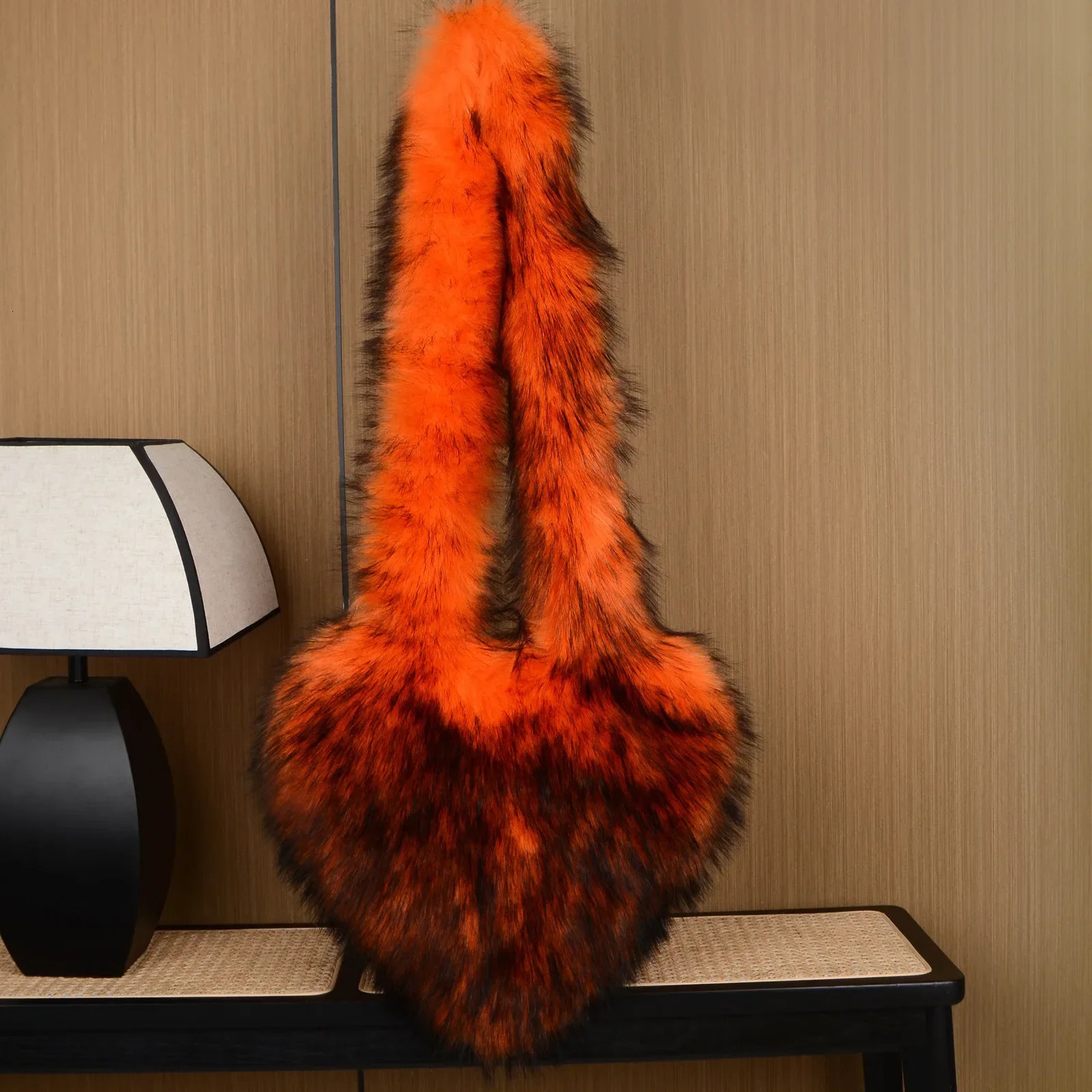 Heart Shaped Faux Fur Shoulder Bag Fluffy Plush Winter Women Handbags Cute Love Crossbody Bags for Tote Lady Shopper 250811