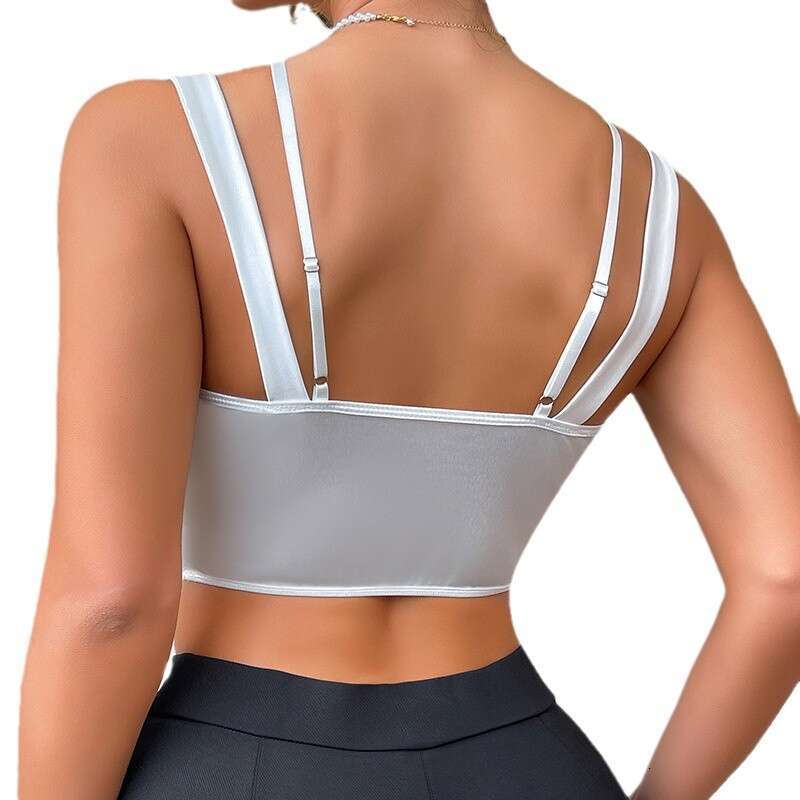 auty Sexy Hot Girl Pure Desire Lace Mesh See-through Double Strap Camisole for Women