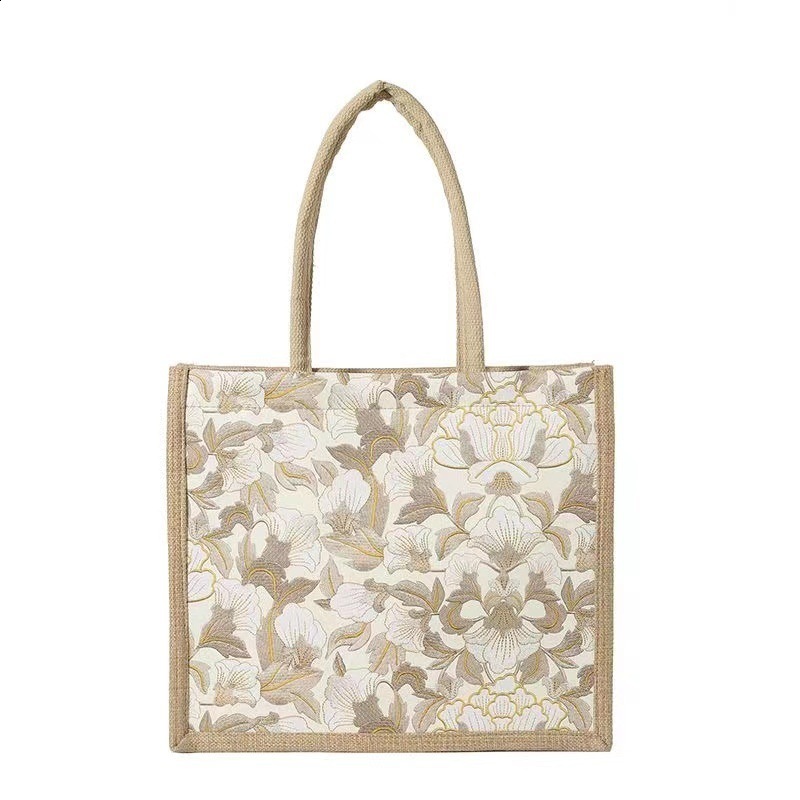 Stylish Floral Pattern Tote Handbag Trendy Satchel Large-capacity Bag With ZIPPER 240912