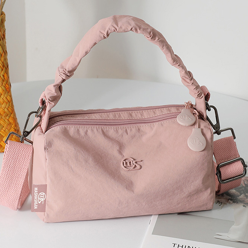 Simple Lightweight Handbag for Women, New Water-Resistant Nylon Bag, Double-Layer Large Capacity Shoulder Crossbody Bag ddmymoon