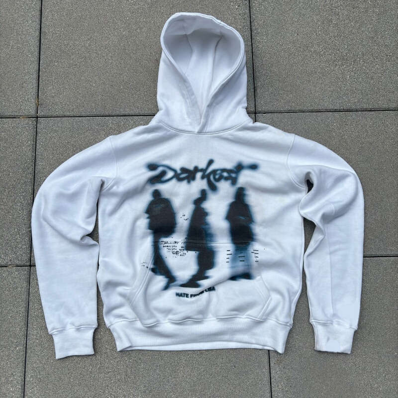 Printed Pattern Long Sleeve Pullover Hoodie Sweatshirt Jacket Trendy Street Style