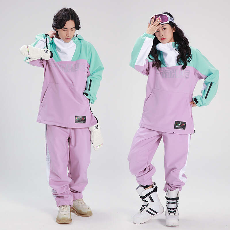 New snowboard suit for men and women couples winter snow field outdoor windproof waterproof fashion thickened warm