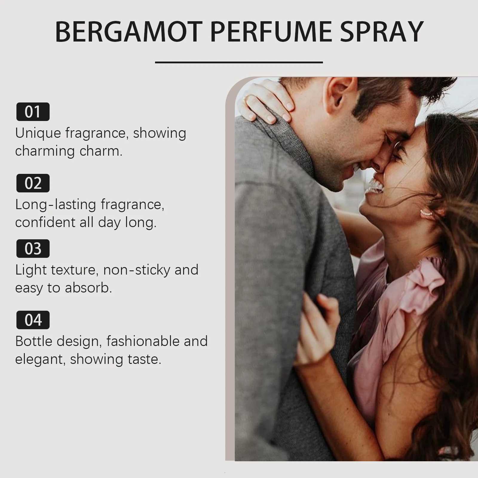 50ml Roxelis Bergamot Aroma Charming Perfume Long Lasting Fresh Scent Pheromone Couple Flirting Dating Atmosphere Perfume XJ250811