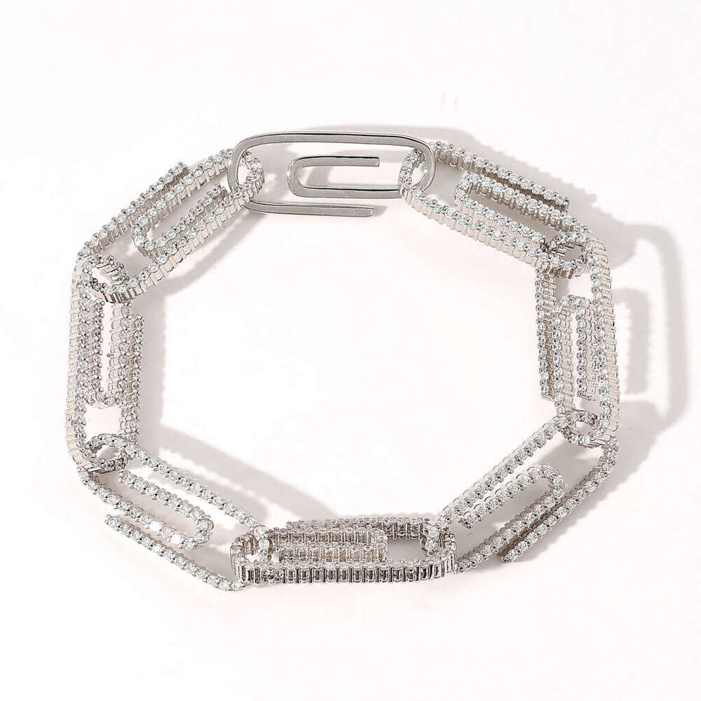 Necklace Men's Paperclip Buckle 10mm Bracelet Personality Couple Clavicle Chain Hip-Hop Accessories