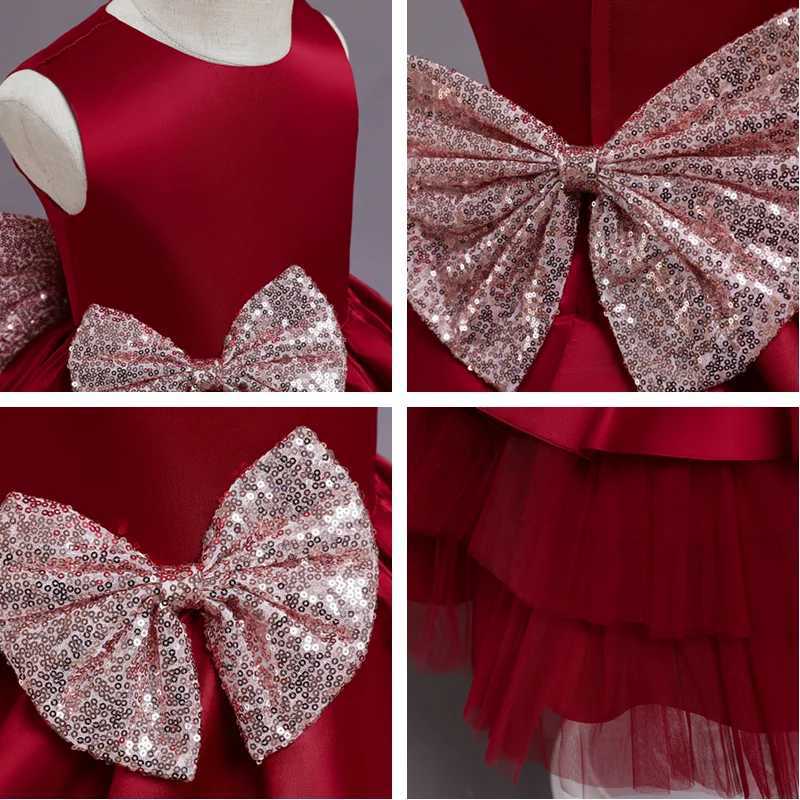 1st Birthday Dress for Baby Girls Kids Lace Mesh Sequins 2 3 4 Years Baptism Princess Costume Children Wedding Party Elegant Ball Gown W250811