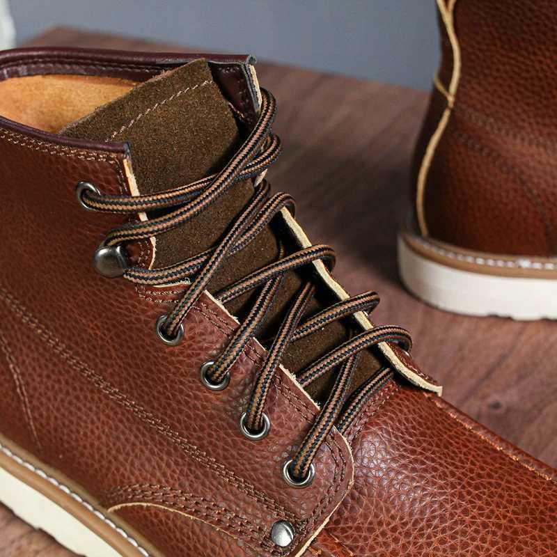 2025 ZFTL Mens Boots Cowhide Thick-soled Retro British Outdoor Tooling Shoes Ankle Boots Male Casual Lace-up Boots W250811