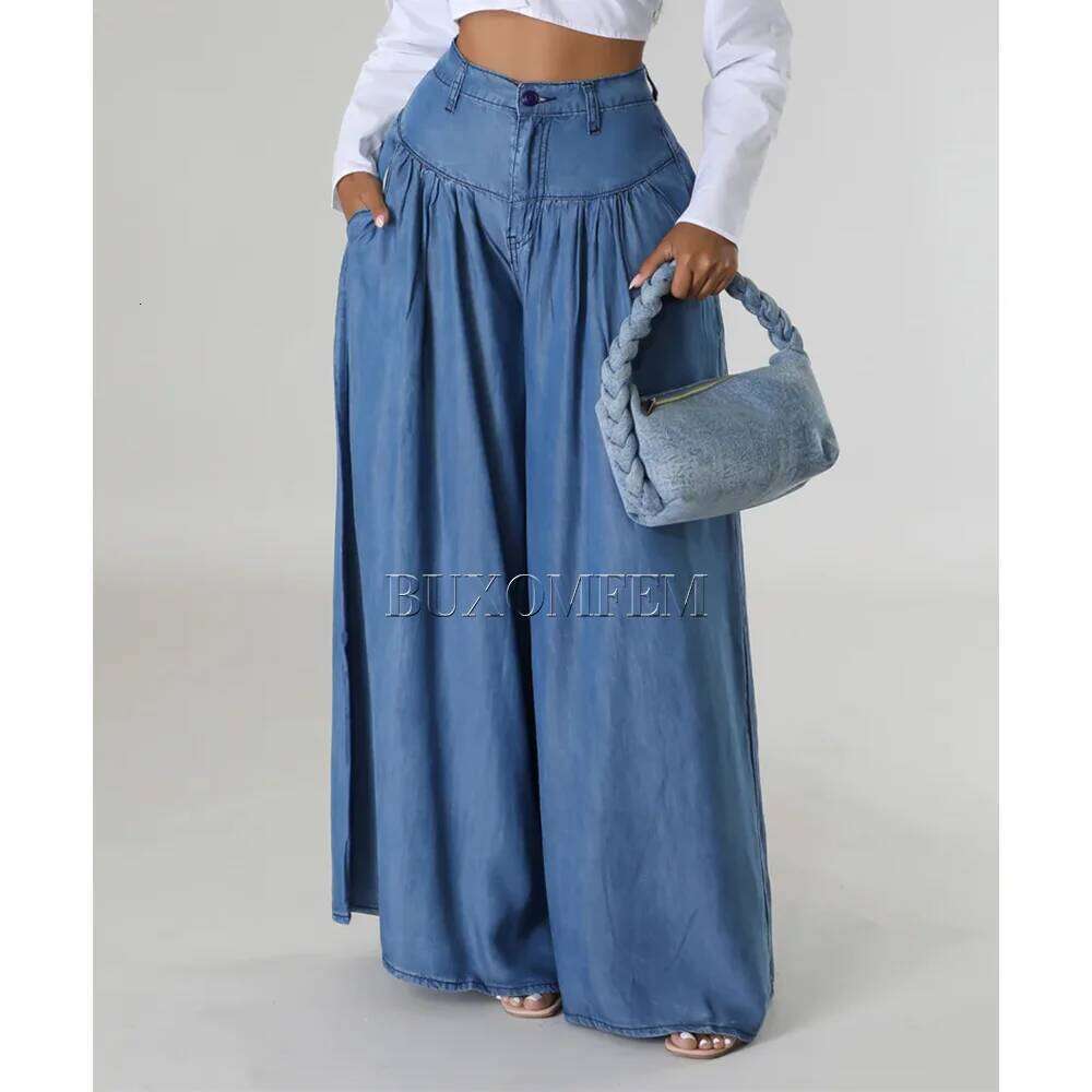 Stylish Fashion New High Waist Jeans Unique Individualretro Chains Straight Leg Wrap Hips Casual Daily Trousers for Women