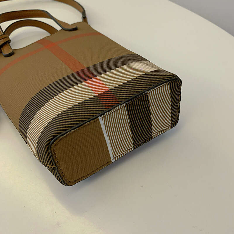 dhessentials Mini Phone for Women Crossbody 2024 New Stylish Small Canvas Plaid Lightweight Handheld Shoulder Bag