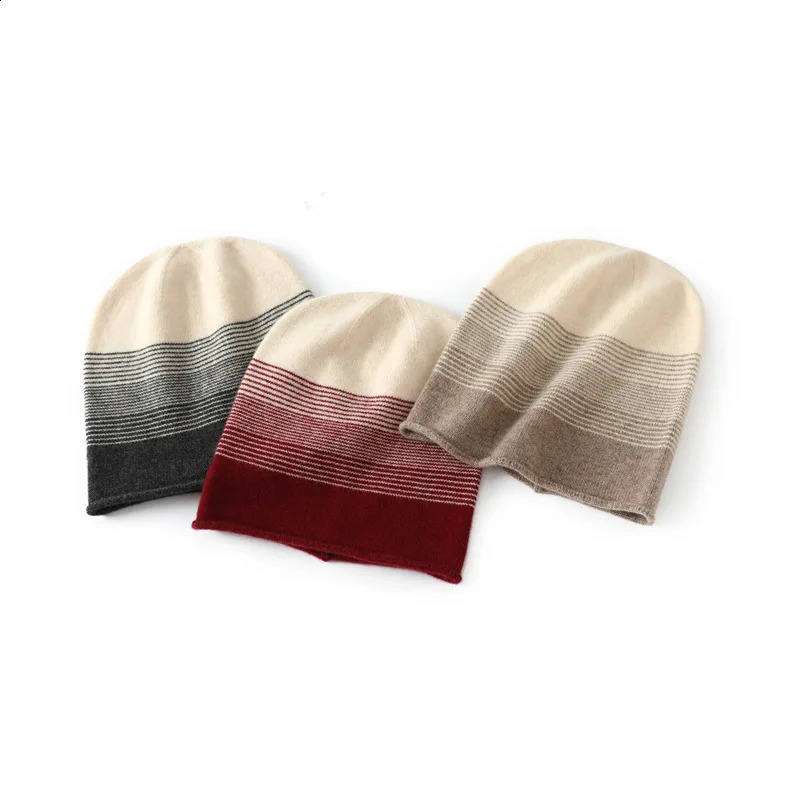 100% Merino Fine Wool Slouchy Beanie Soft Fashionable Rolled Edge Warm Knit Unisex Autumn Winter Casual Daily Wear 250805