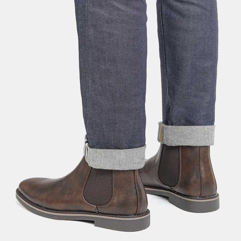 40~46 Chelsea Boots Men Brand Comfortable 2022 Fashion Men Leather Boots W250811