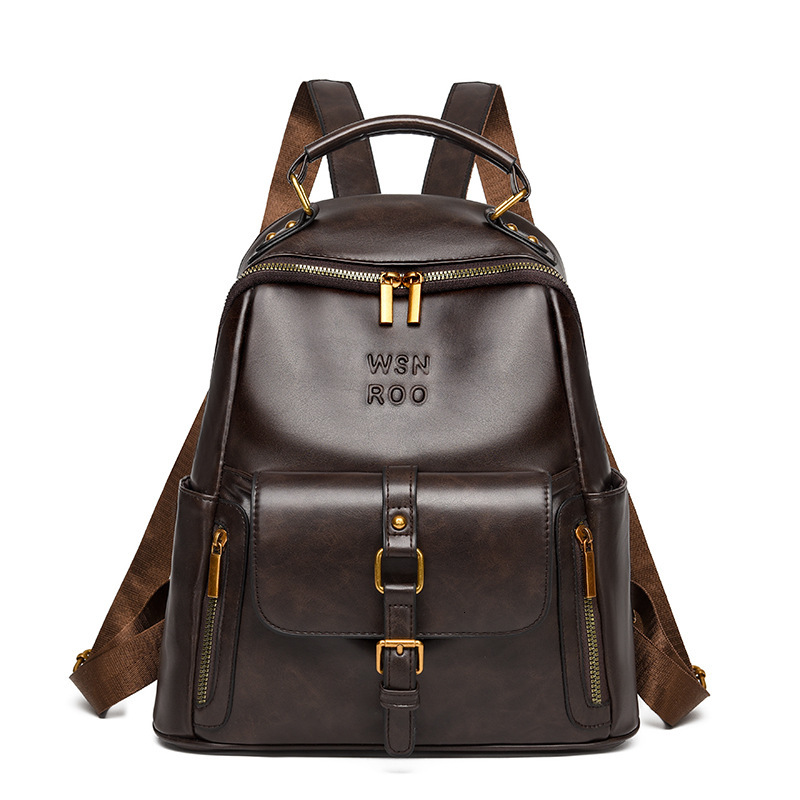 Soft Leather Backpack for Women, New Fashionable Commuter Large Capacity Backpack, Student School Bag Trendy ddmymoon