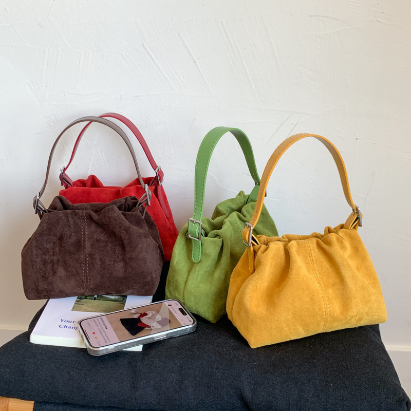 Suede Bucket Niche Crossbody for Women 2025 New Fashionable Handbag Shoulder Bag ddmymoon