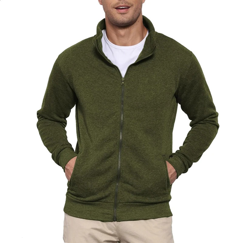 Mens Sweat Jacket Pullover Hoodie Sweatshirt Man Without Hood with Zip Outdoor Sport Lightweight Streetwear M3XL 250729