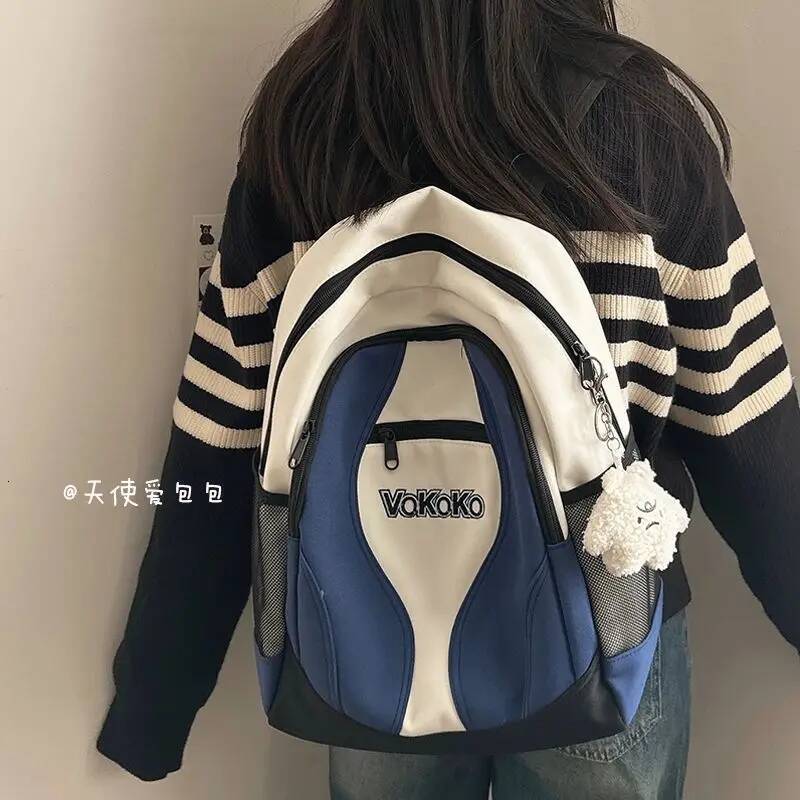 Korean Sweet for Women Nylon Large Capacity Student Campus Backpack Fashion Travel Shoulder Bag Mochilas Para Mujer high-quality