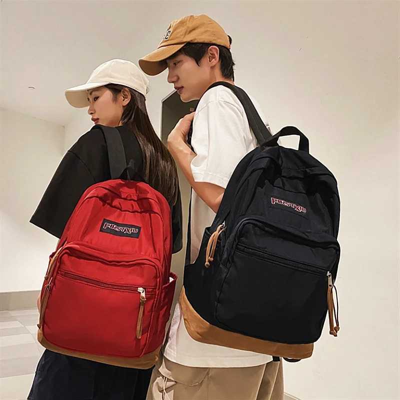 Mens Simple Backpack Mens Computer Bag Junior High School High School College Student Office Worker Casual Backpack Travel Bag M250811
