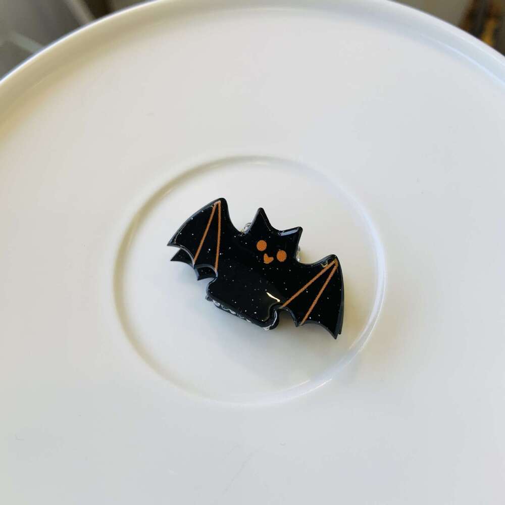 Korean New Halloween Ins High-end Acetate Small Bangs Broken Hair Claw Clip Pumpkin Ghost Hairpin