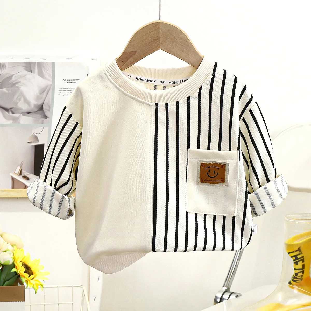 Autumn Childrens Spring Clothes Round Neck Long Sleeve Sweater Boys and Girls Trendy Baby Stylish Childrens Clothing 2PCS Z250811