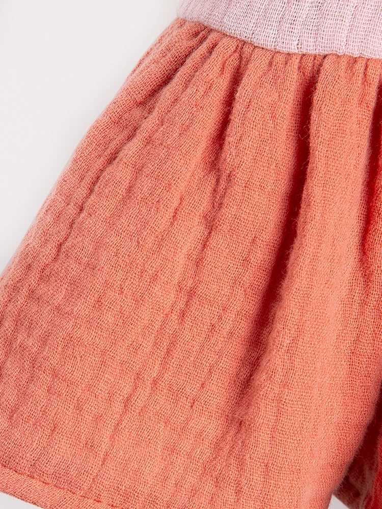 Baby Childrens Summer Pure Cotton Flying Sleeves Sling Dress Girl Princess Dress Childrens Accessories W250811