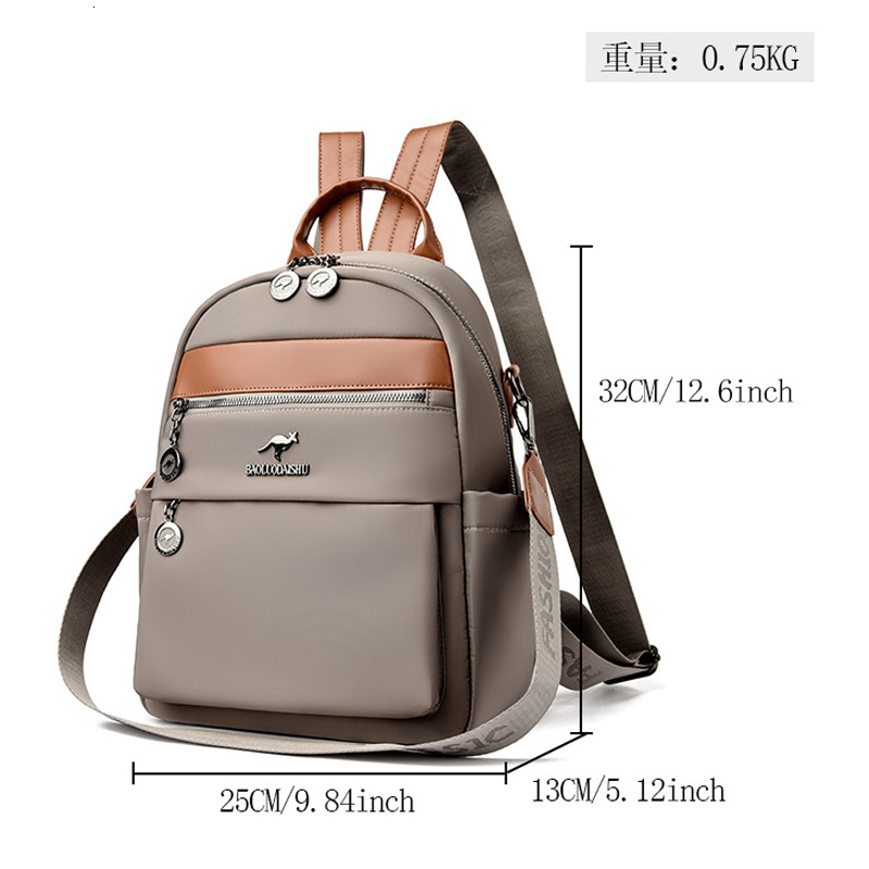 Lightweight Water-Resistant Nylon Fabric Women's New Casual Travel Large Capacity Backpack Student School Bag ddmymoon