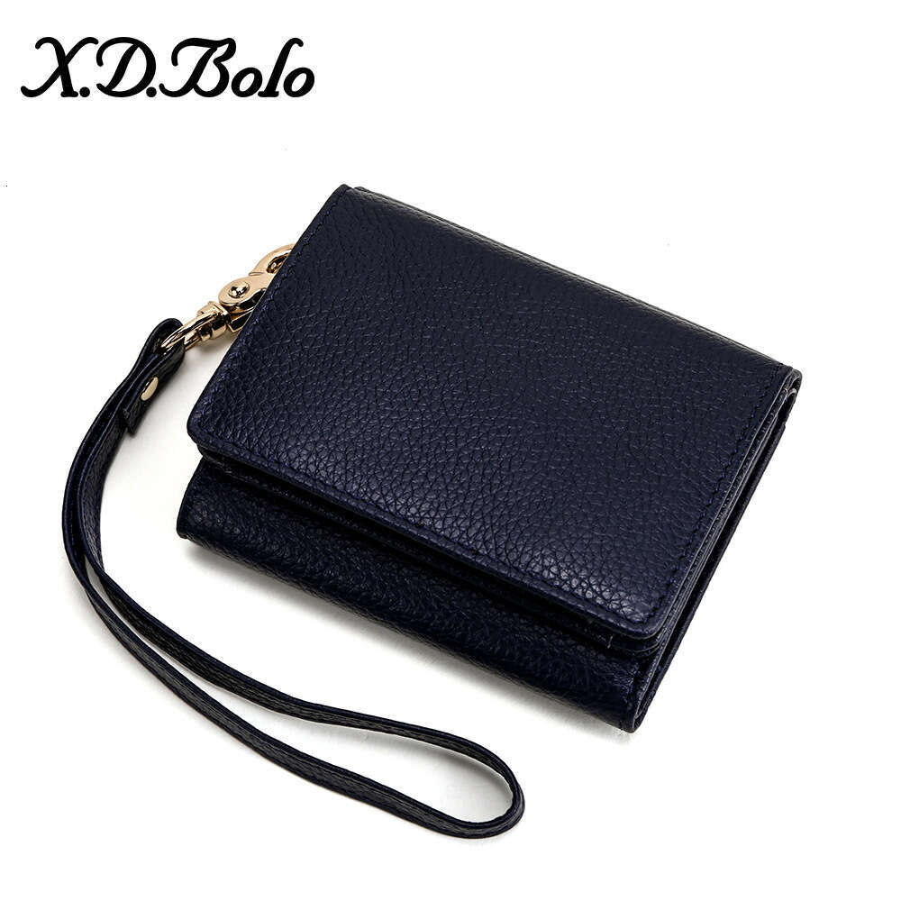 New Women's Short Japanese Style Multi-Functional Top Layer Cowhide Coin Purse Keychain Wallet designer wallet B5 B5