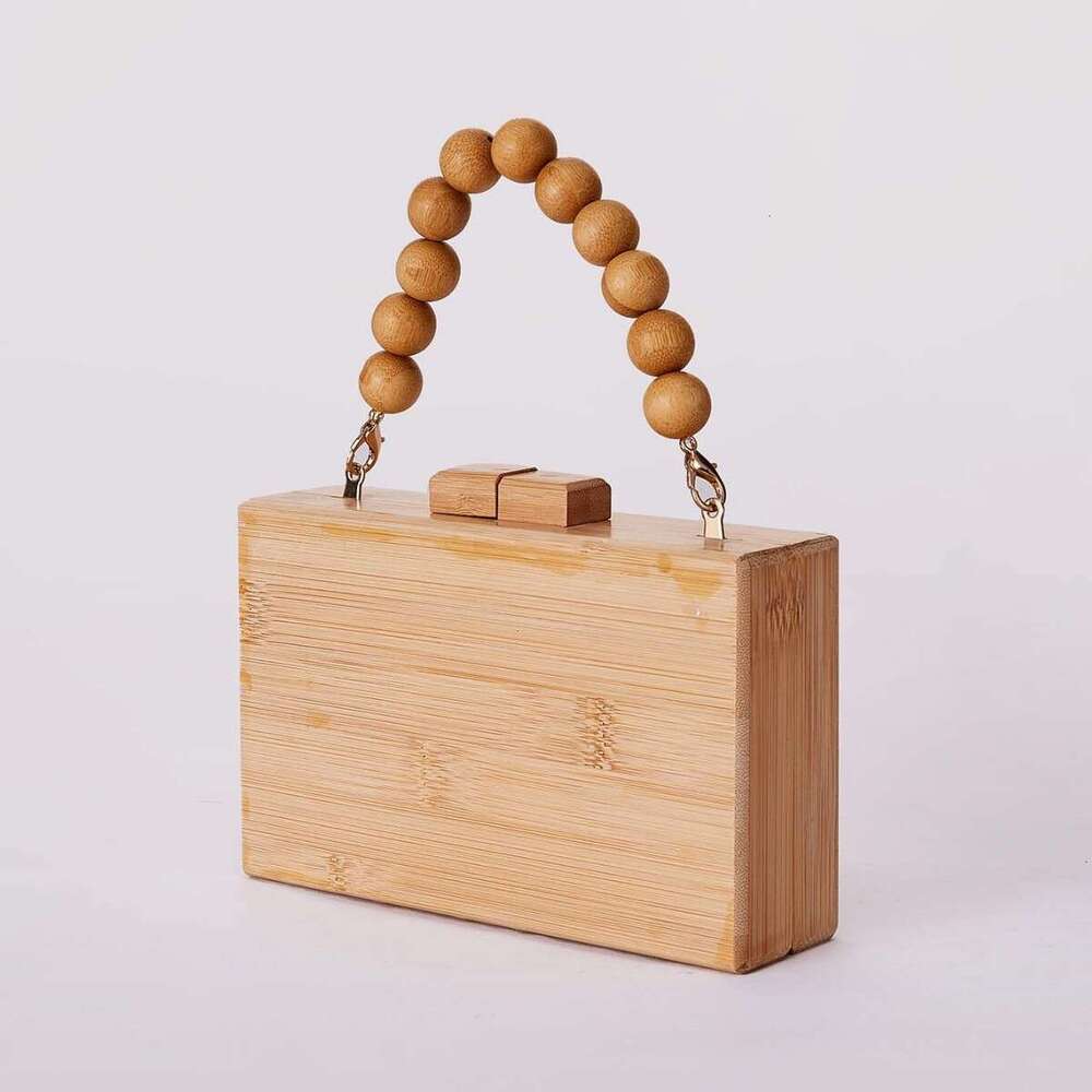 Vintage Handmade Bamboo Handheld Casual Shoulder Crossbody Small Bag