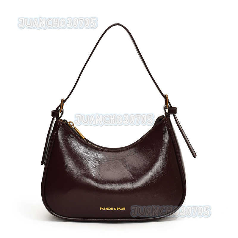 Minimalist Underarm Bag Textured Bag 2024 New Fashion Womens Trendy Shoulder Bag Baguette Dumpling Bag H250809