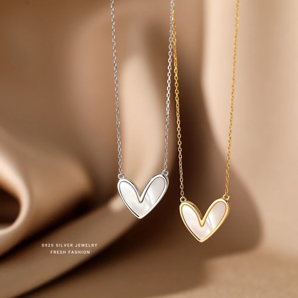 Designer Necklace Pvd Gold Plated Stainless Steel Classic Shell Heart Shaped Shell Necklace for Women Party Wedding drop ship wholesales