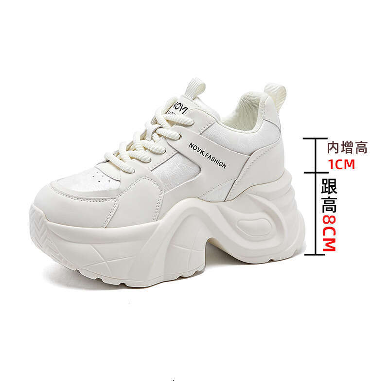 High-End Style Outdoor 2025 Designer Shoe Autumn New Thick-Soled Height-Increasing Dad Sneakers for Women Casual Genuine Leather Sports Shoes