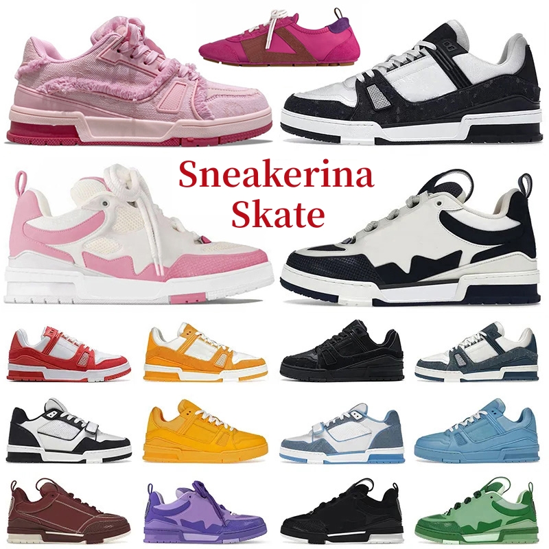 Sneakerina Skate Designer Luxury designer trainers casual shoes Trainer Sneaker triple white pink sky blue black green yellow denim low mens sneakers women EUR 36-45