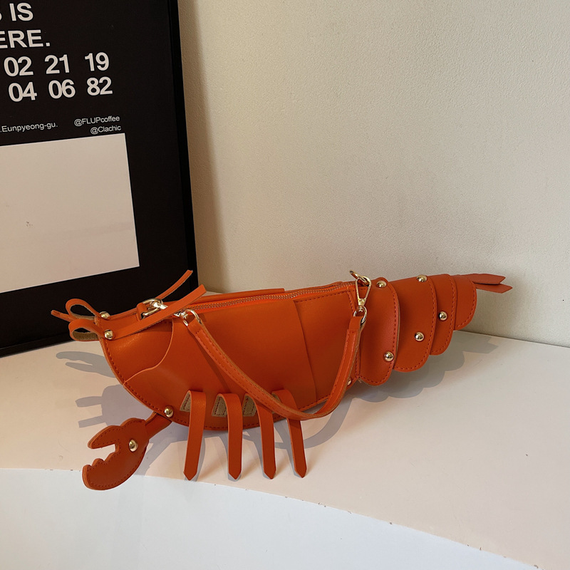 New Style Crawfish Creative Cute Fashion Single Shoulder Personality Trend Niche Large Capacity Handheld Crossbody Bag for Women ddmymoon