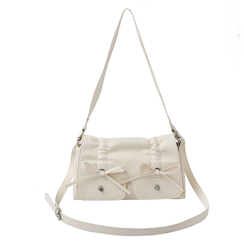 Korean Style Ruched Bow Underarm for Women 2025 Summer Fashion Multi-Pocket Versatile Casual Shoulder Crossbody Bag ddmymoon