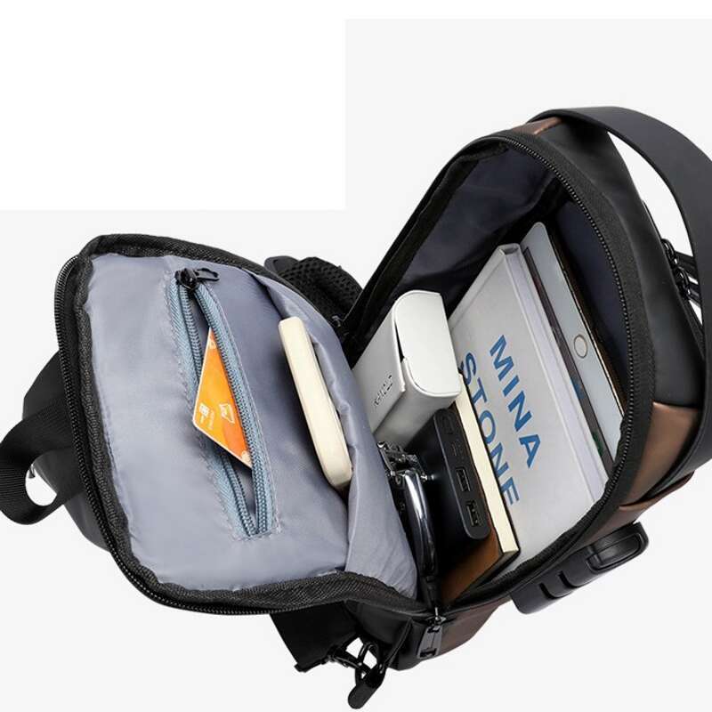 Men's Waist Waterproof Shoulder For Men, Messenger Bag, High-Grade Anti-Theft Usb Charging, Cycling Large-Capacity Business Chest Bag